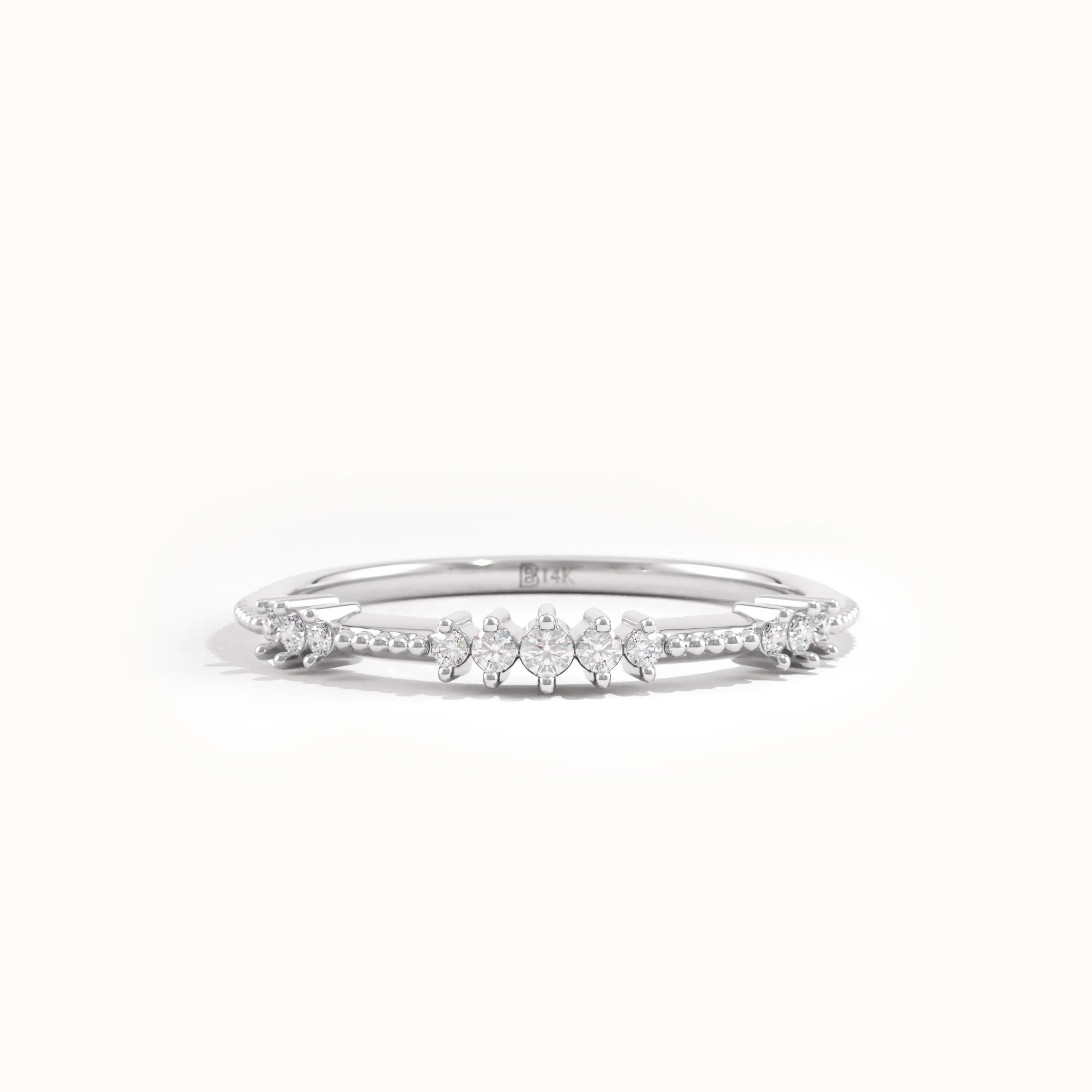 Ultra Thin Pave Lab Diamond Wedding Ring - BRENNMORE