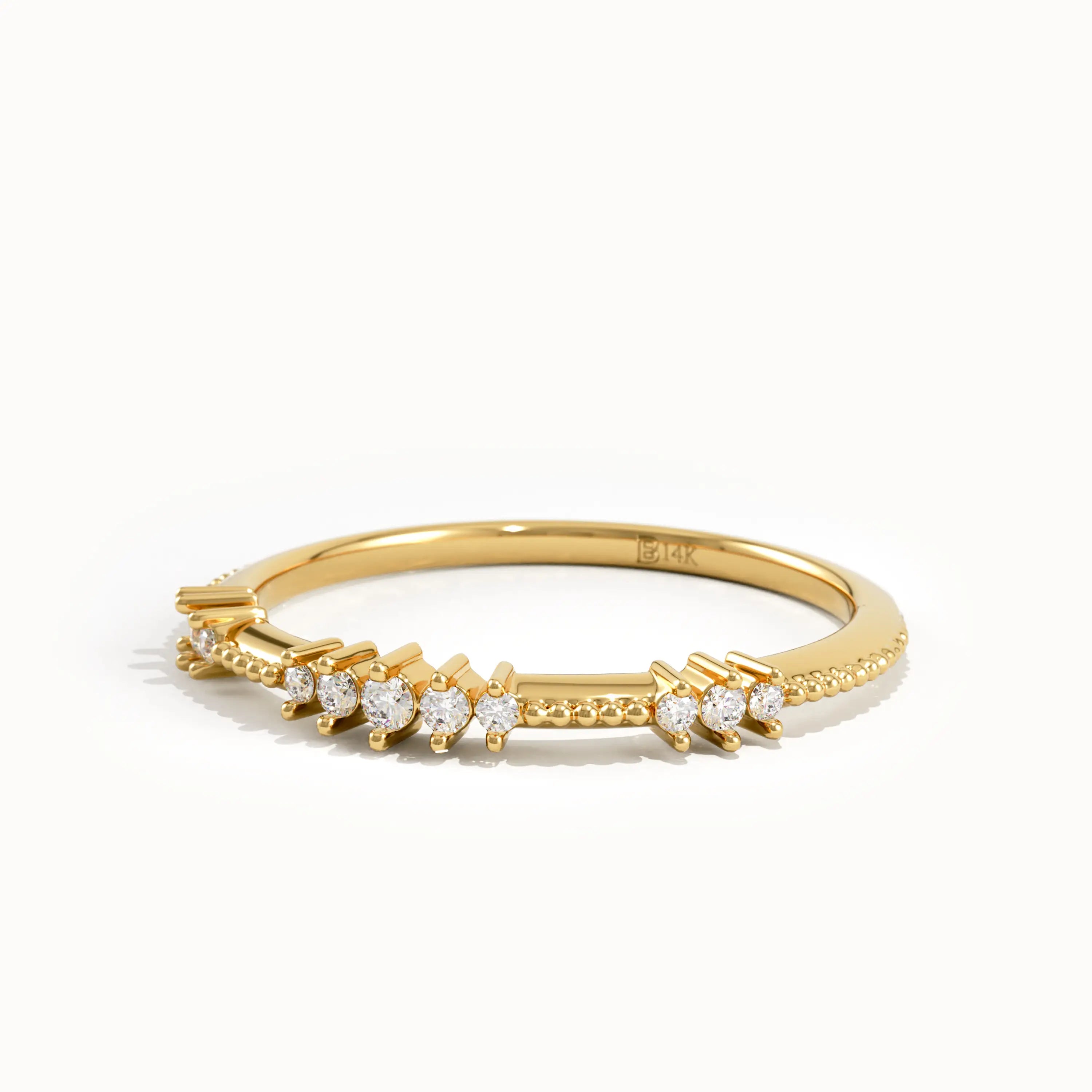 Ultra Thin Pave Lab Diamond Wedding Ring - BRENNMORE
