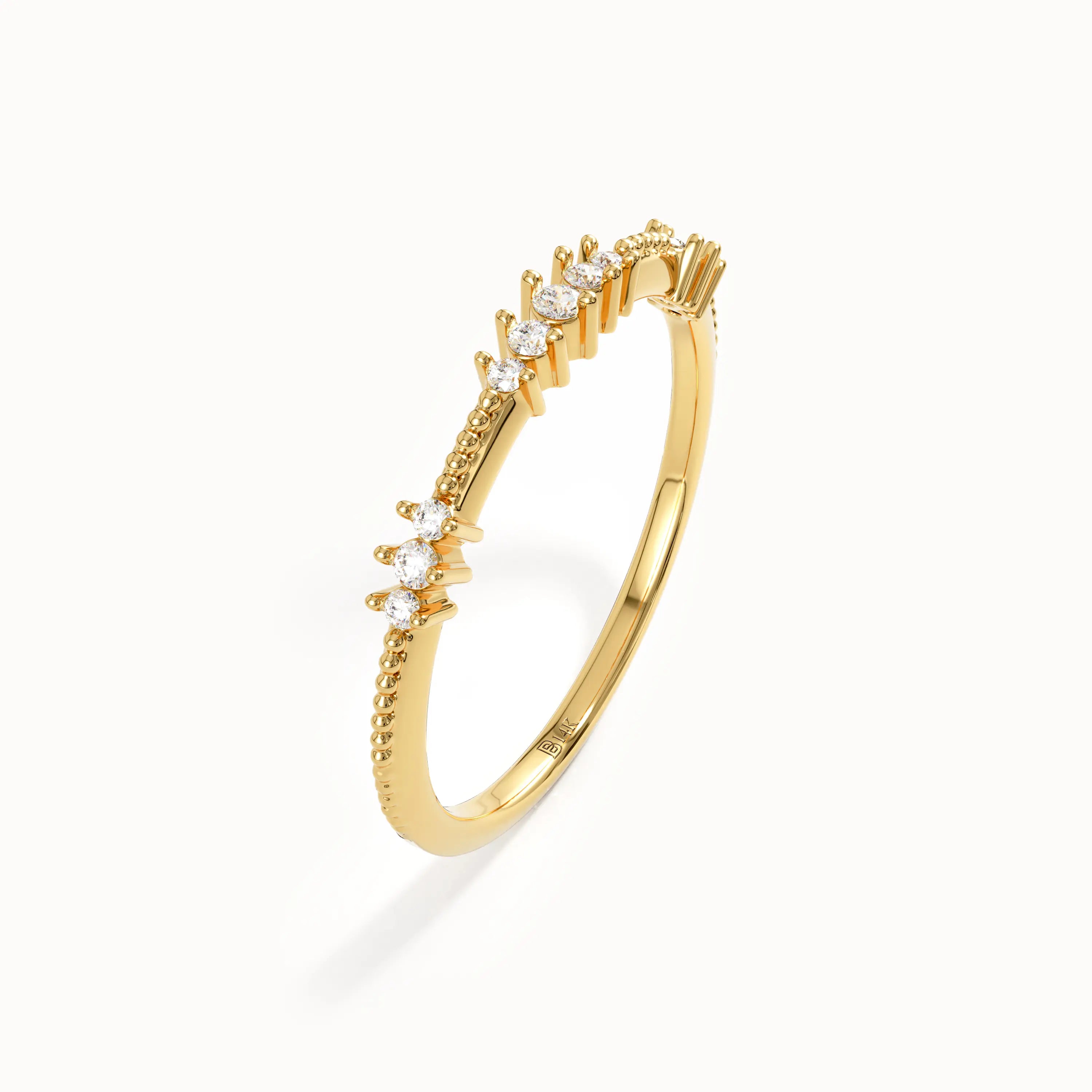 Ultra Thin Pave Wedding Ring - BRENNMORE 