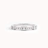 Trio Baguette Dainty Wedding Ring