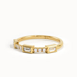 Trio Baguette Dainty Wedding Ring