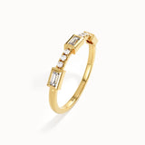 Trio Baguette Dainty Wedding Ring