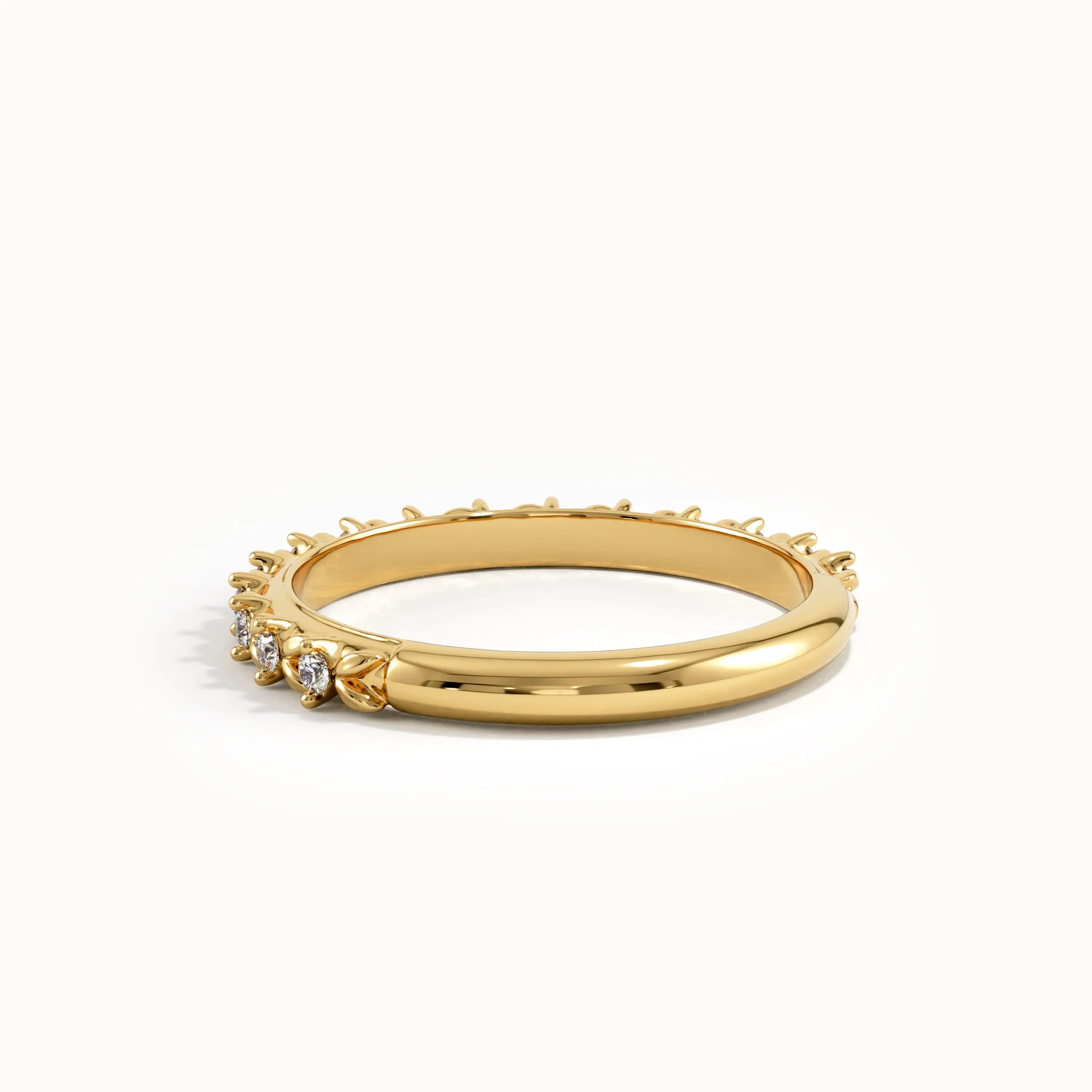 Pave Lab Diamond Wheat Wedding Ring - BRENNMORE 