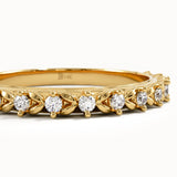 Pave Lab Diamond Wheat Wedding Ring - BRENNMORE 