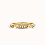 14k Gold Minimal Half Eternity Wedding Ring - BRENNMORE 