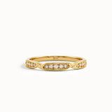 14k Gold Minimal Half Eternity Wedding Ring - BRENNMORE 