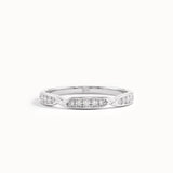 14k Gold Minimal Half Eternity Wedding Ring - BRENNMORE 