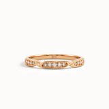14k Gold Minimal Half Eternity Wedding Ring - BRENNMORE 