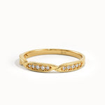 14k Gold Minimal Half Eternity Wedding Ring - BRENNMORE 