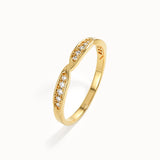 14k Gold Half Eternity Wedding Ring - BRENNMORE 