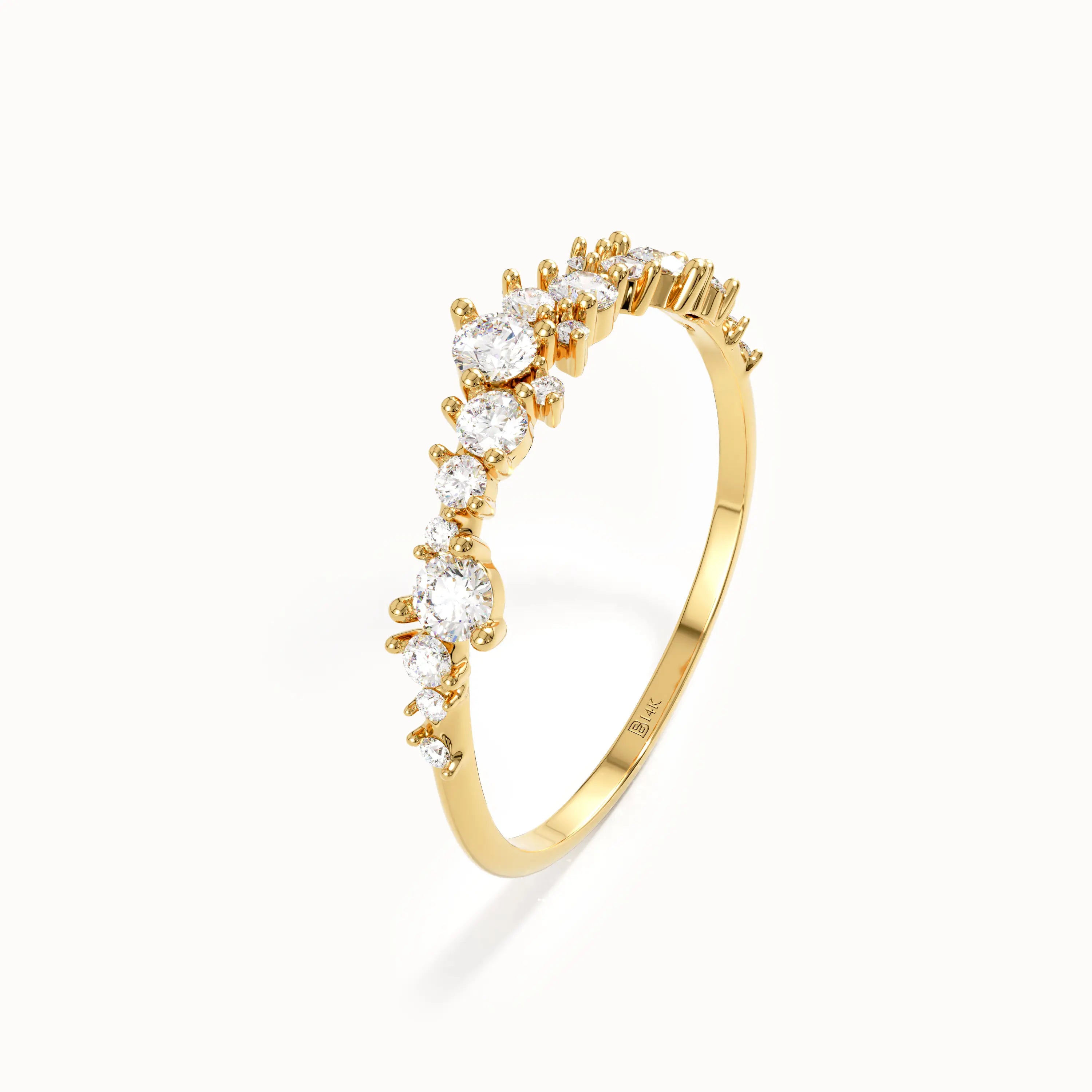 Cluster Lab Diamond Wedding Ring - BRENNMORE 