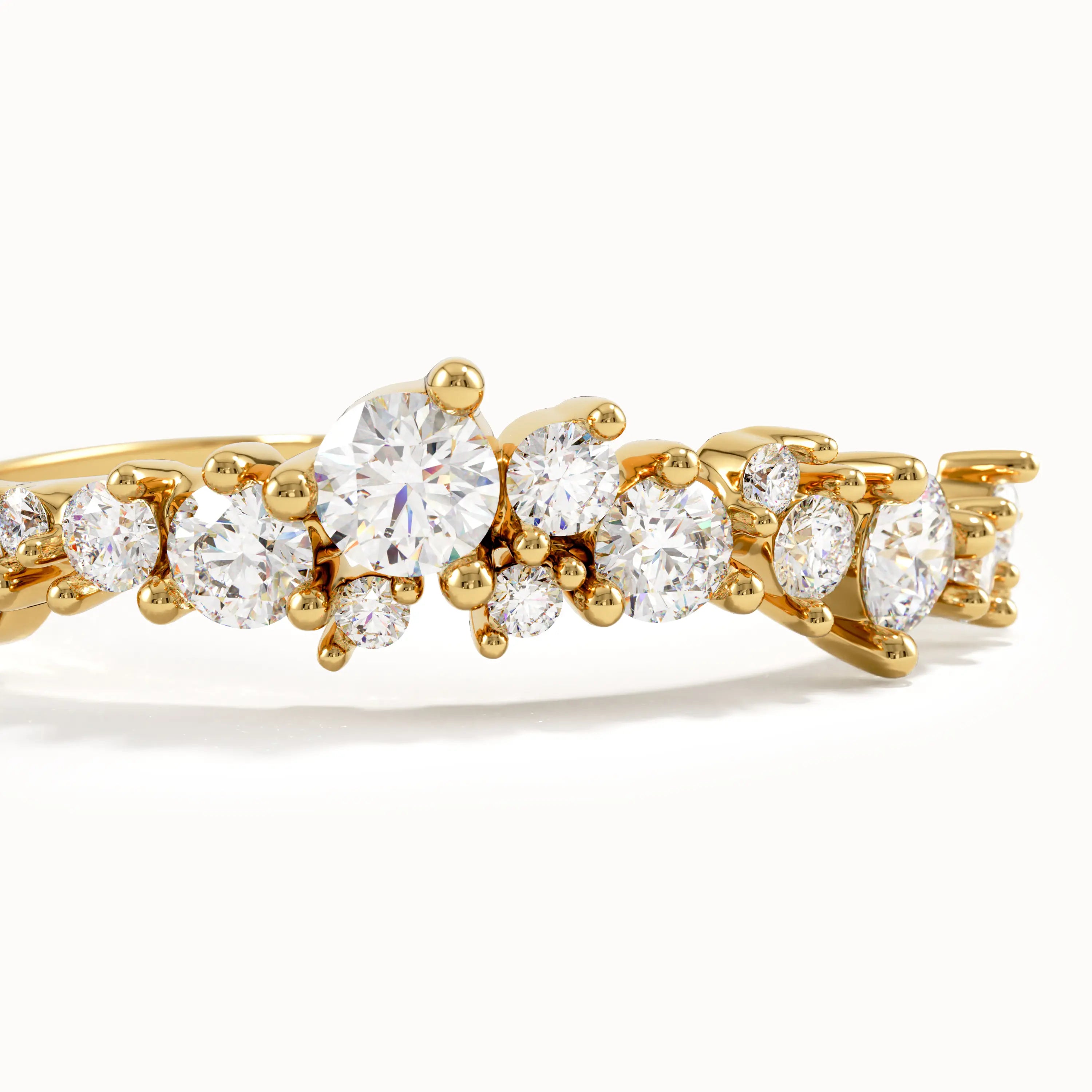 Cluster Lab Diamond Wedding Ring - BRENNMORE 