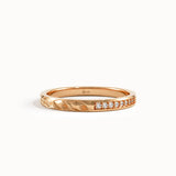Nature Inspired Two Side Wedding Ring - BRENNMORE