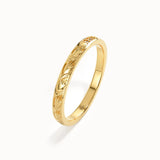 Nature Inspired Two Side Wedding Ring - BRENNMORE 