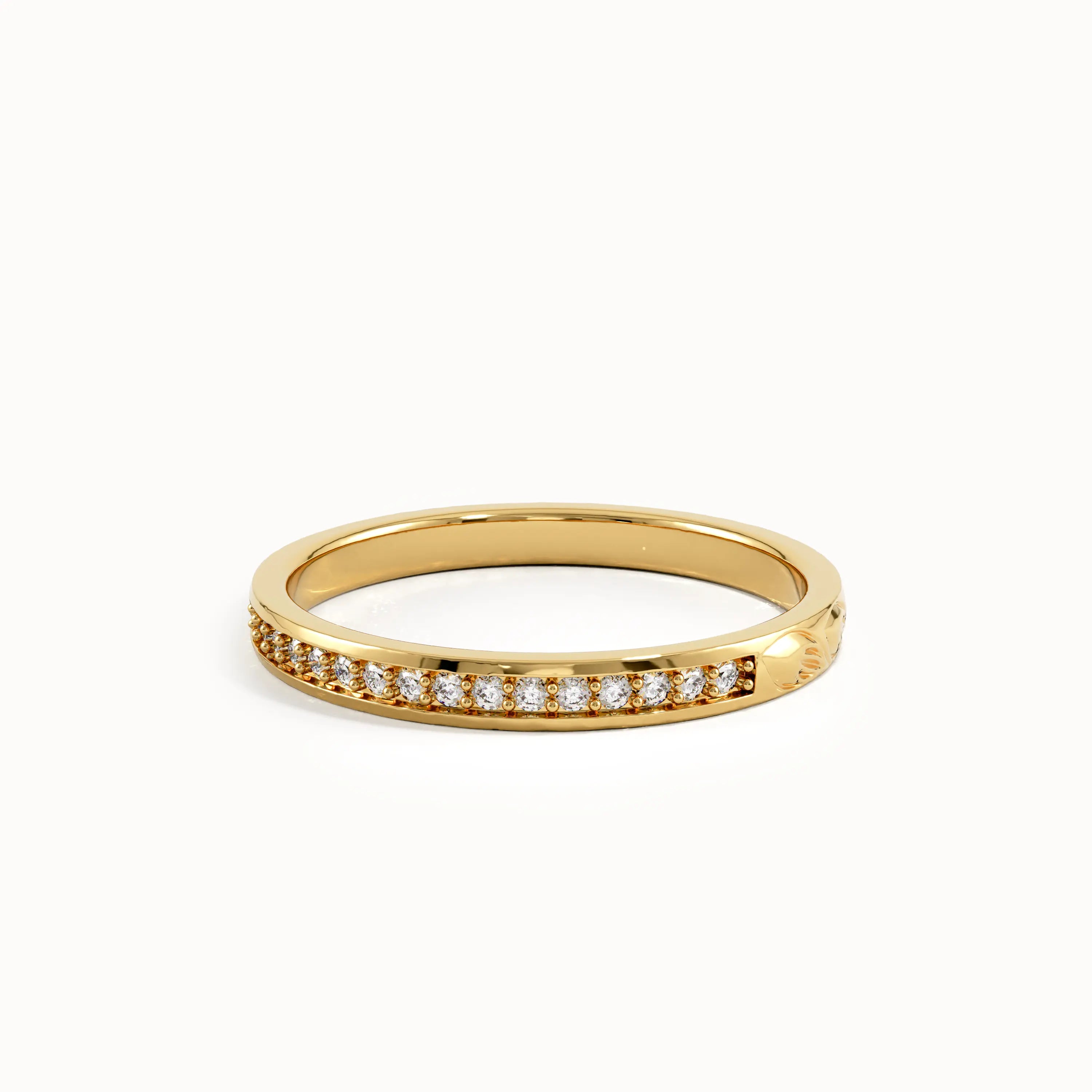 Nature Inspired Two Side Wedding Ring - BRENNMORE 