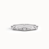 Faceted Wedding Ring in 14k Gold