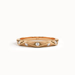 Faceted Wedding Ring in 14k Gold - BRENNMORE 