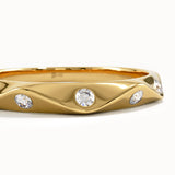 Faceted Wedding Ring in 14k Gold - BRENNMORE 
