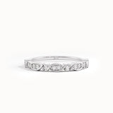 Art Deco Pave Lab Diamond Wedding Ring - BRENNMORE 