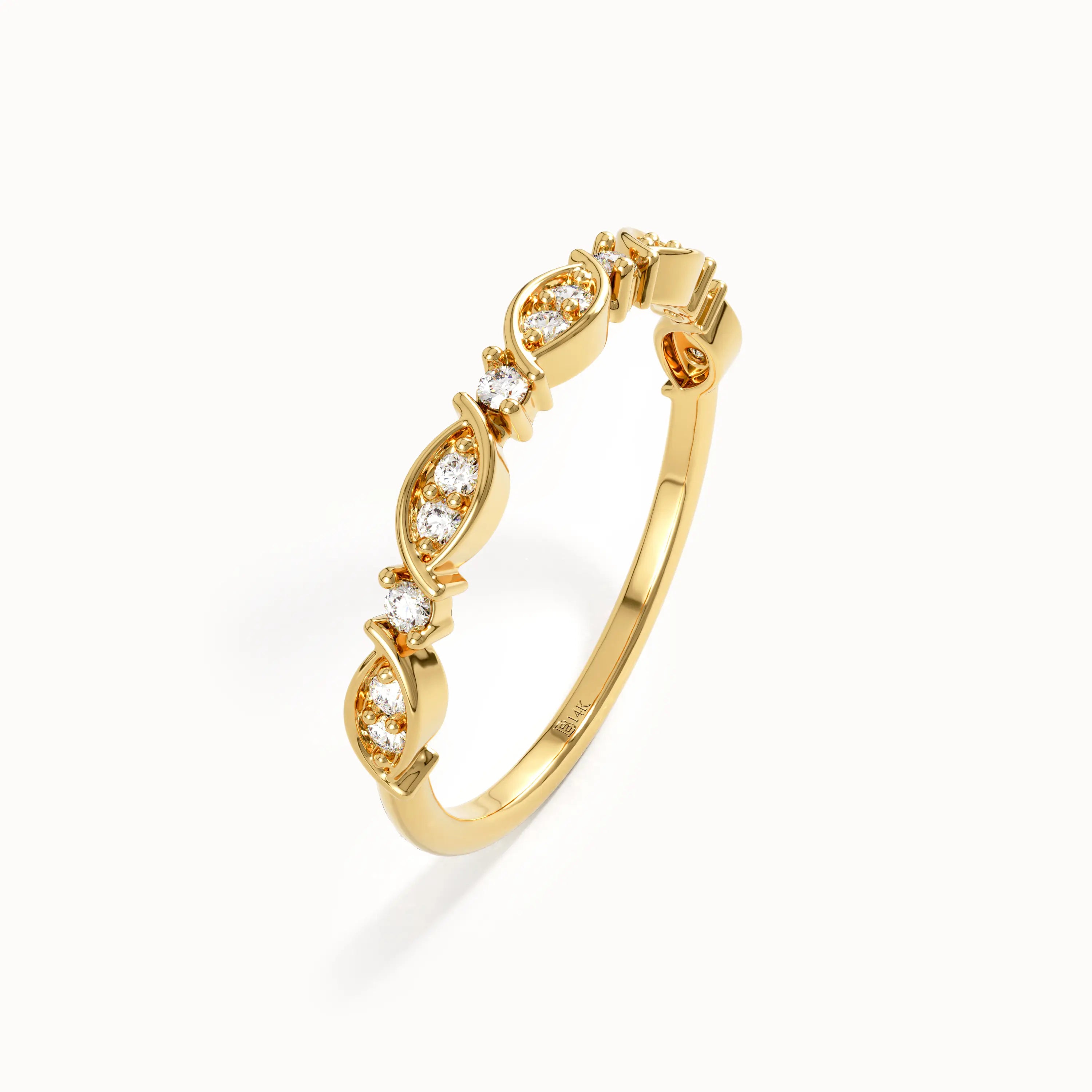 Art Deco Pave Wedding Ring - BRENNMORE 