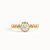 Bezel Solitaire Engagement Ring in Gold