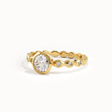 Bezel Solitaire Engagement Ring in Gold