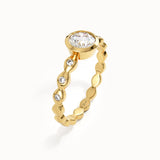 Bezel Solitaire Engagement Ring in Gold
