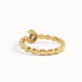 Bezel Solitaire Engagement Ring in Gold