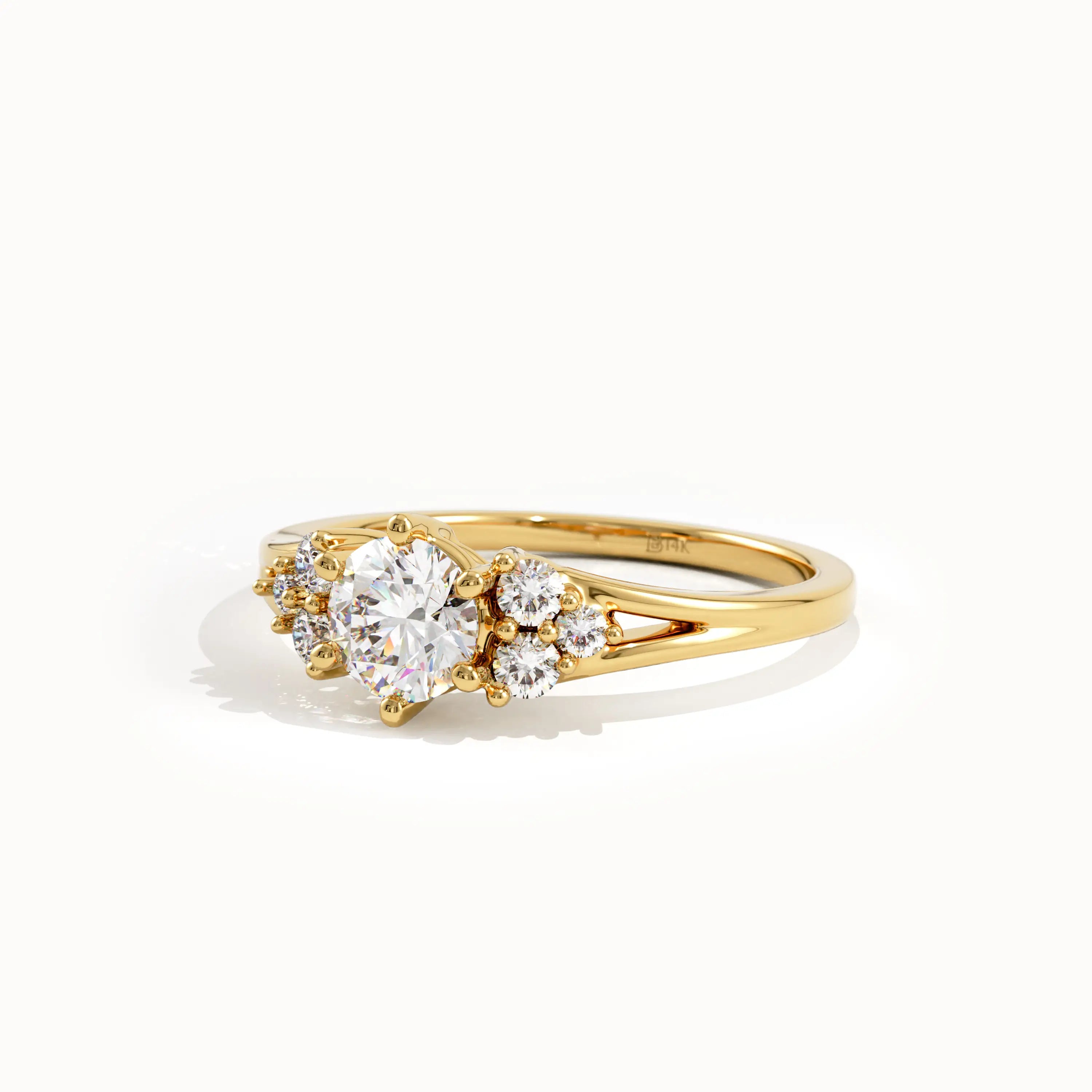 14k Gold Dainty Engagement Ring - BRENNMORE 