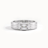 Bezel Set Lab Diamond Engagement Ring - BRENNMORE