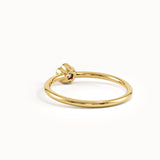 14k Gold Solitaire Flower Engagement Ring