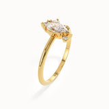 Solitaire Marquise Engagement Ring in Gold