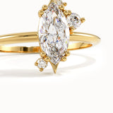Solitaire Marquise Engagement Ring in Gold