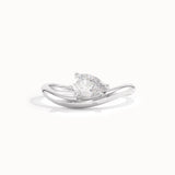 Curve Band Pear Engagement Ring