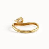 Curve Band Pear Engagement Ring