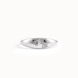 Personalized Birthflower Pinky Signet Ring - BRENNMORE 