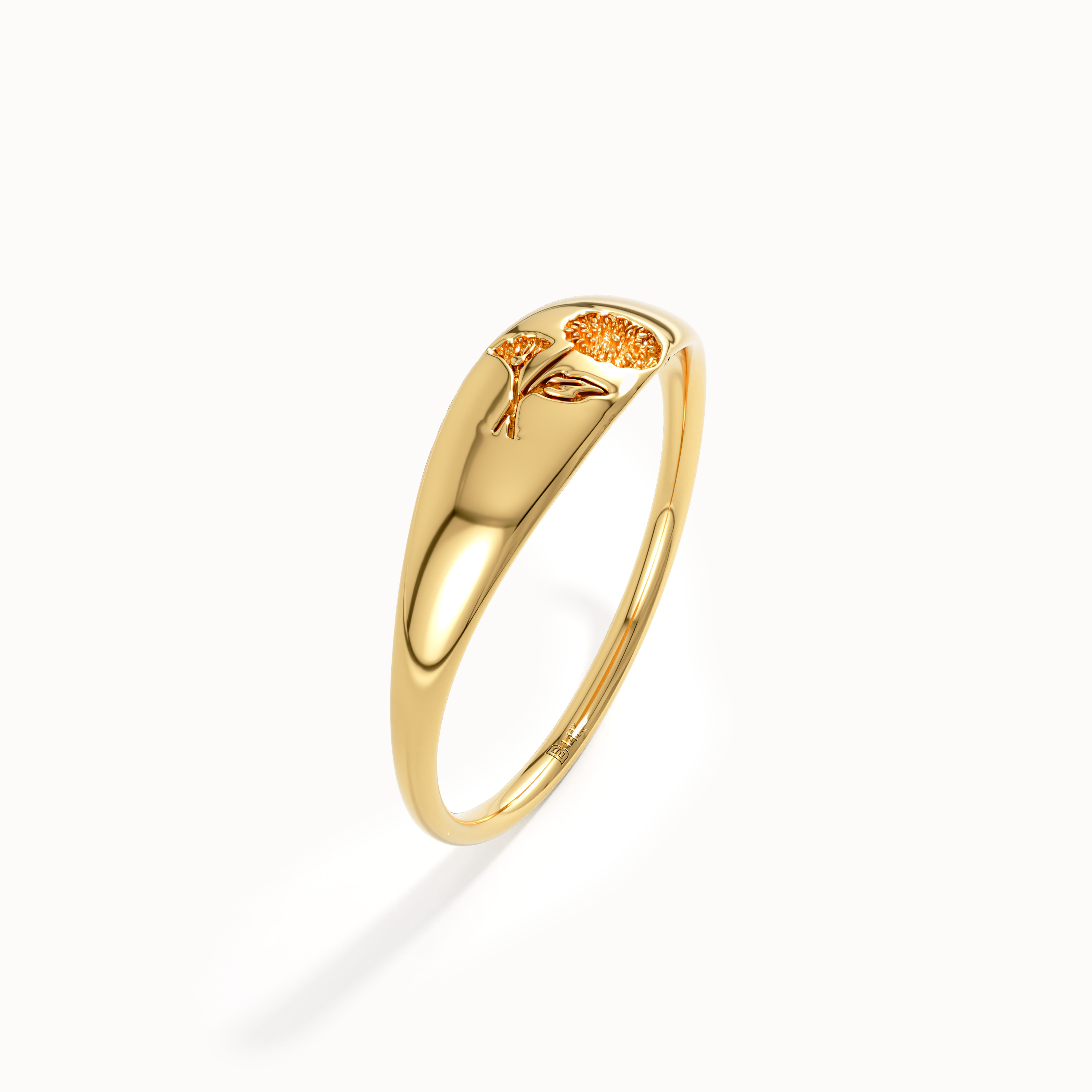 Personalized Birthflower Pinky Ring - BRENNMORE