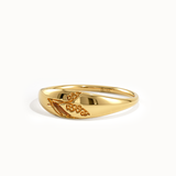 Personalized Birthflower Pinky Ring - BRENNMORE