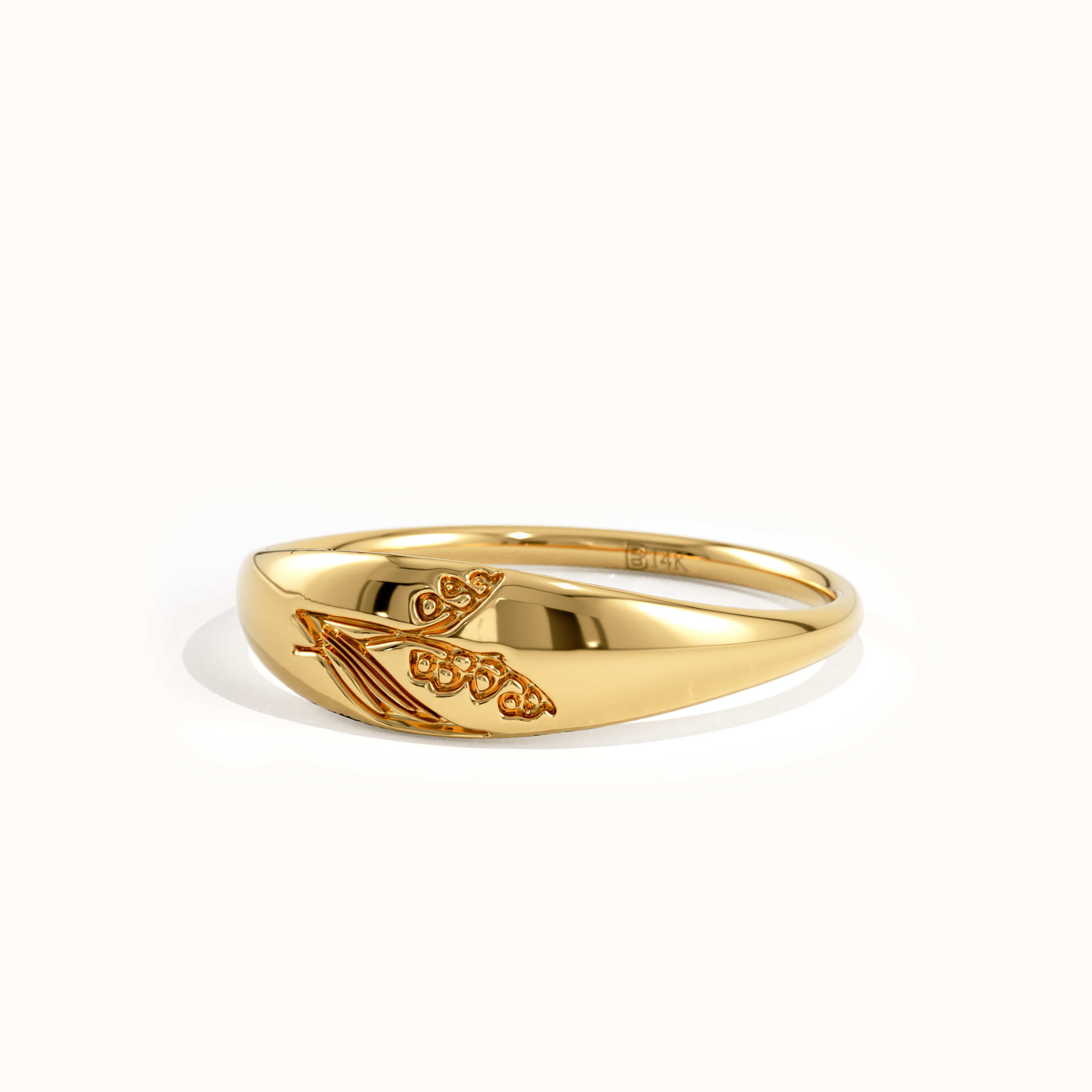 Personalized Birthflower Pinky Ring - BRENNMORE