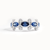 5 Oval Sapphire Gemstone Ring in Gold