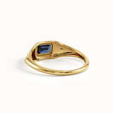 Bezel Sapphire Signet Gemstone Ring - BRENNMORE 