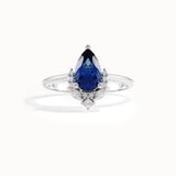 14k Gold Pear Sapphire Gemstone Ring