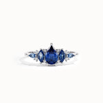 14k Gold 5 Sapphire Gemstone Ring - BRENNMORE 