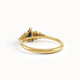 14k Gold 5 Sapphire Gemstone Ring