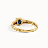 14k Gold Oval Sapphire Gemstone Ring - BRENNMORE