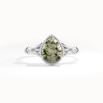 Vintage Moss Agate Gemstone Ring - BRENNMORE 