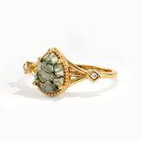 Vintage Moss Agate Gemstone Ring