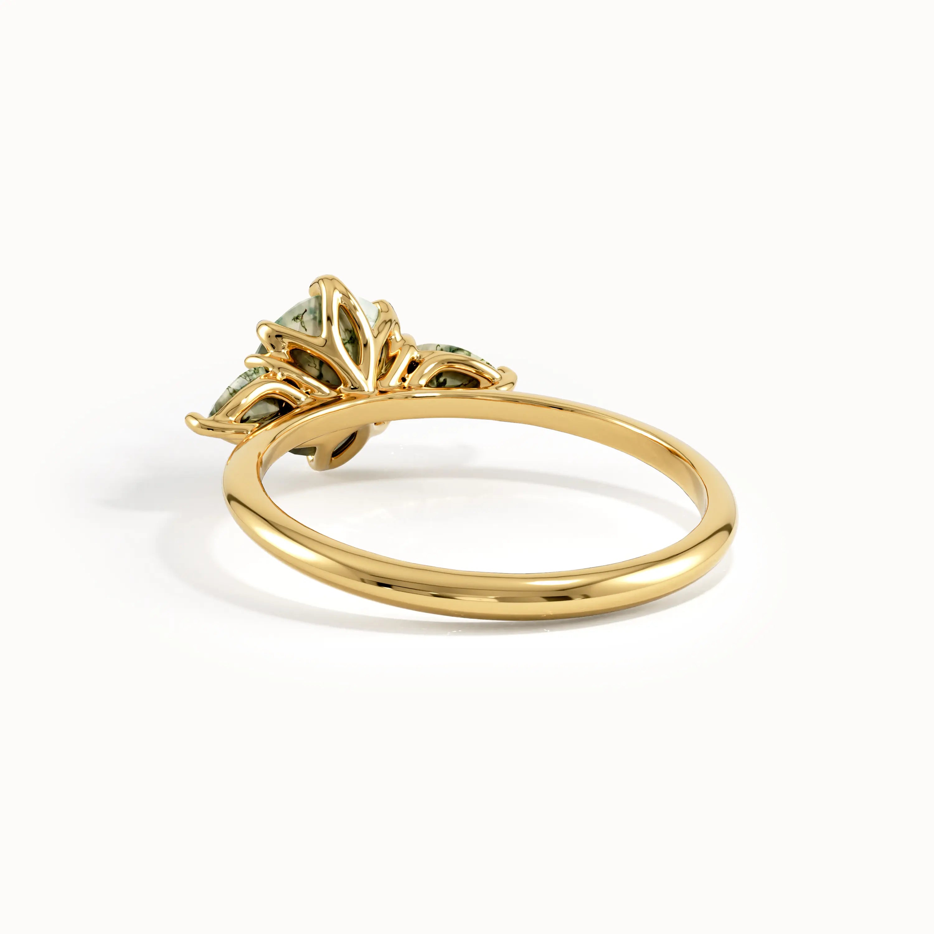 Celestial Moss Agate Gemstone Ring - BRENNMORE 
