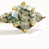 Natural Moss Agate Gemstone Ring - BRENNMORE 