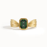 Vintage Design Emerald Gemstone Ring